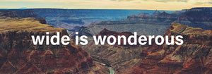 Wide is Wonderous banner wide page