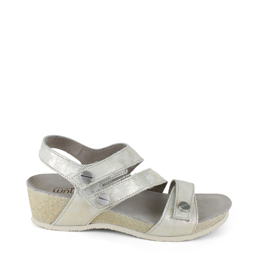 Del Mar Sandal - Cream Metallic