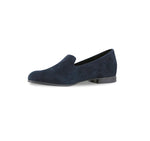 ELENA SMOKING STYLE SLIP-ON IN DARK NAVY SUEDE-INSIDE VIEW