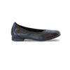 Mila flat in Black leather - Side View