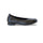 Mila flat in Black leather - Side View