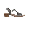 Susan T Strap Sandal in Gunmetal Metallic - Side View