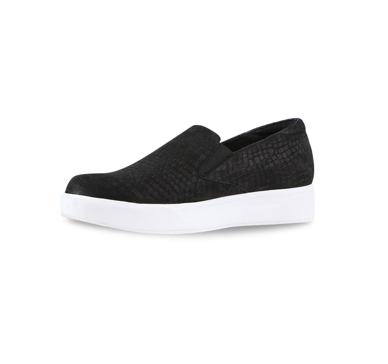 Lennox reptile print nubuck in black casual sport look with twin-gore - INSIDE VIEW