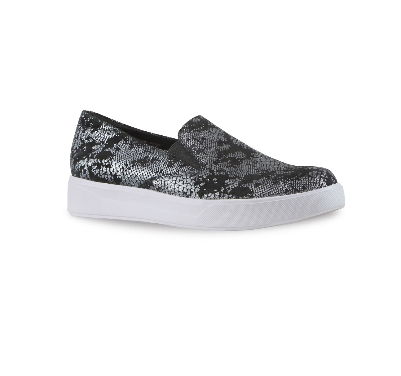 Lennox snake print suede in black casual sport look with twin-gore - angle view