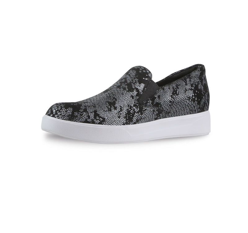 Lennox snake print suede in black casual sport look with twin-gore - inside view