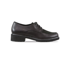 Ronnie Lace up Oxford in Black Leather 