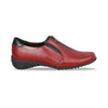 Berkley Shoe with Zipper and gore in Red Leather - Side View