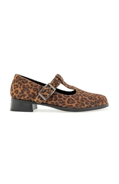 Carmen T Strap - Leopard Suede