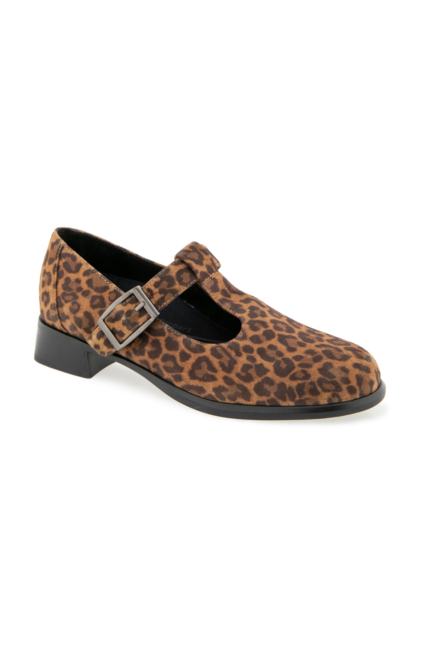 Carmen T Strap - Leopard Suede