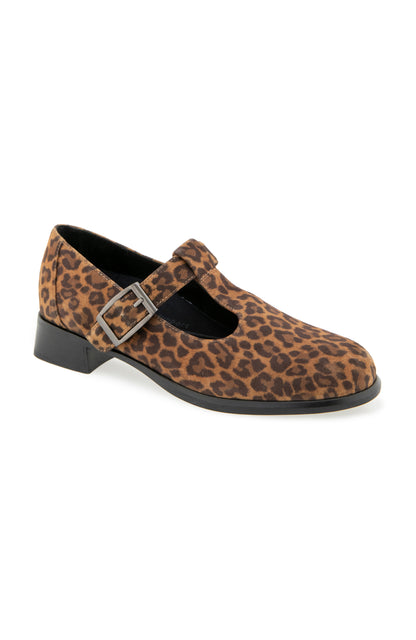 Carmen T Strap - Leopard Suede