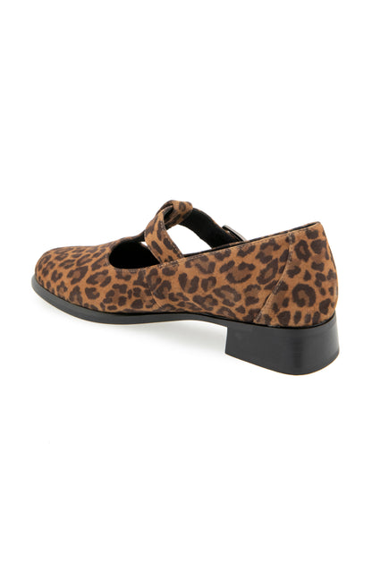 Carmen T Strap - Leopard Suede