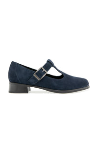 Carmen T Strap - Navy Suede
