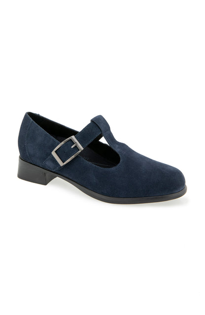 Carmen T Strap - Navy Suede