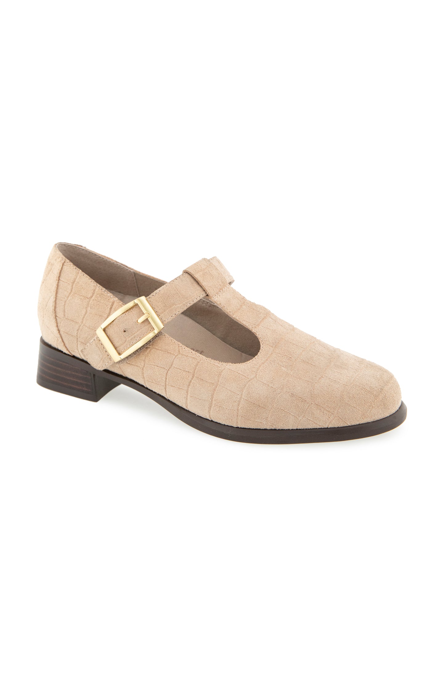 Carmen T Strap - Tan Suede