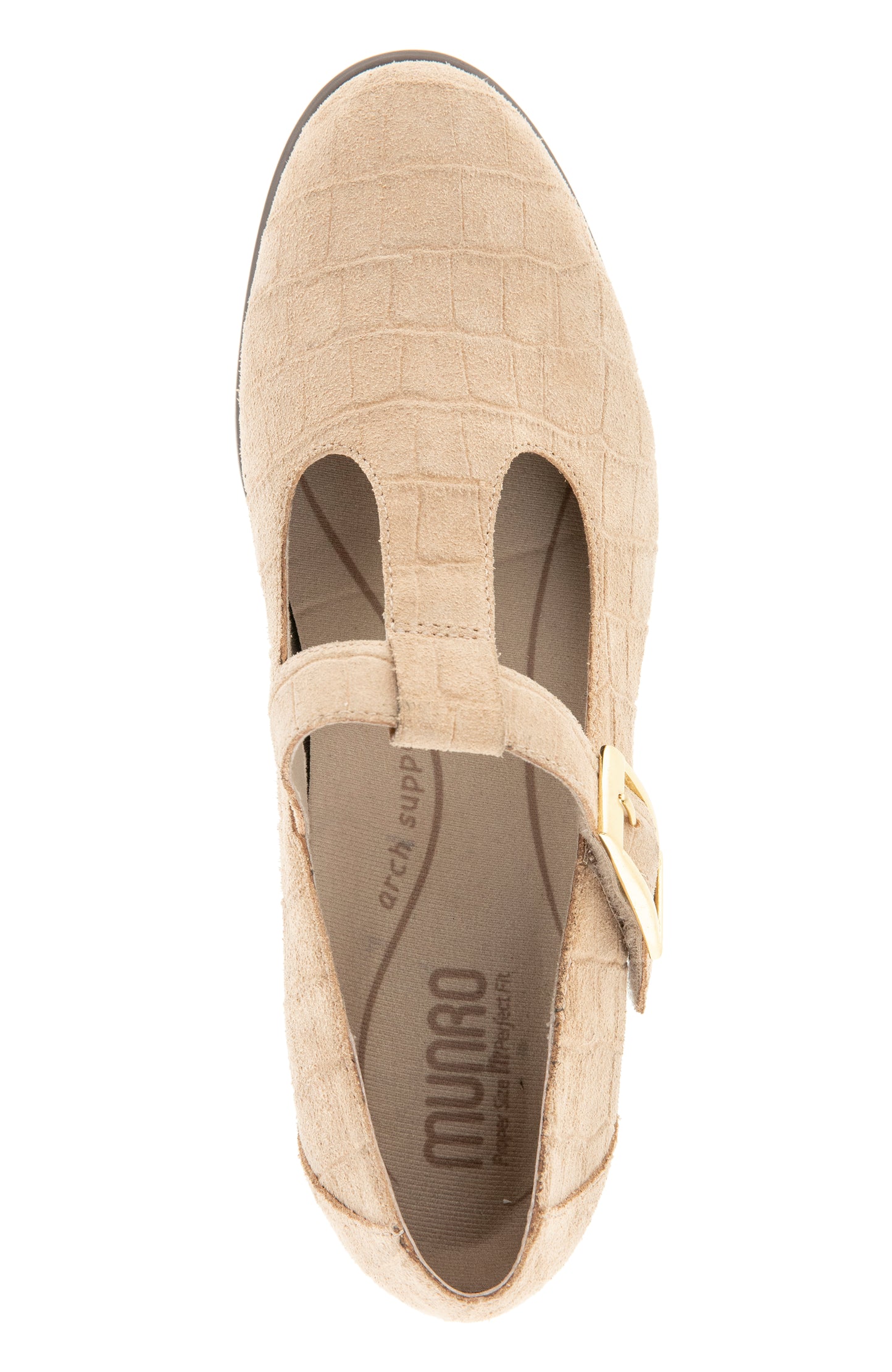 Carmen T Strap - Tan Suede