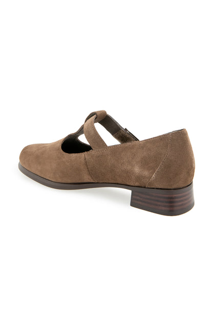 Carmen T Strap - Taupe Suede