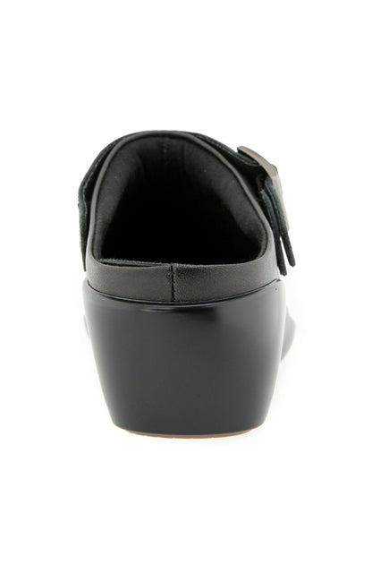Clarice Clog - Black Leather