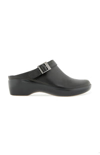 Clarice Clog - Black Leather