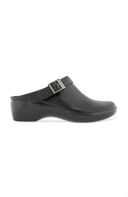 Clarice Clog - Black Leather