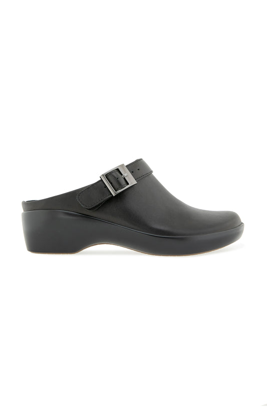 Clarice Clog - Black Leather