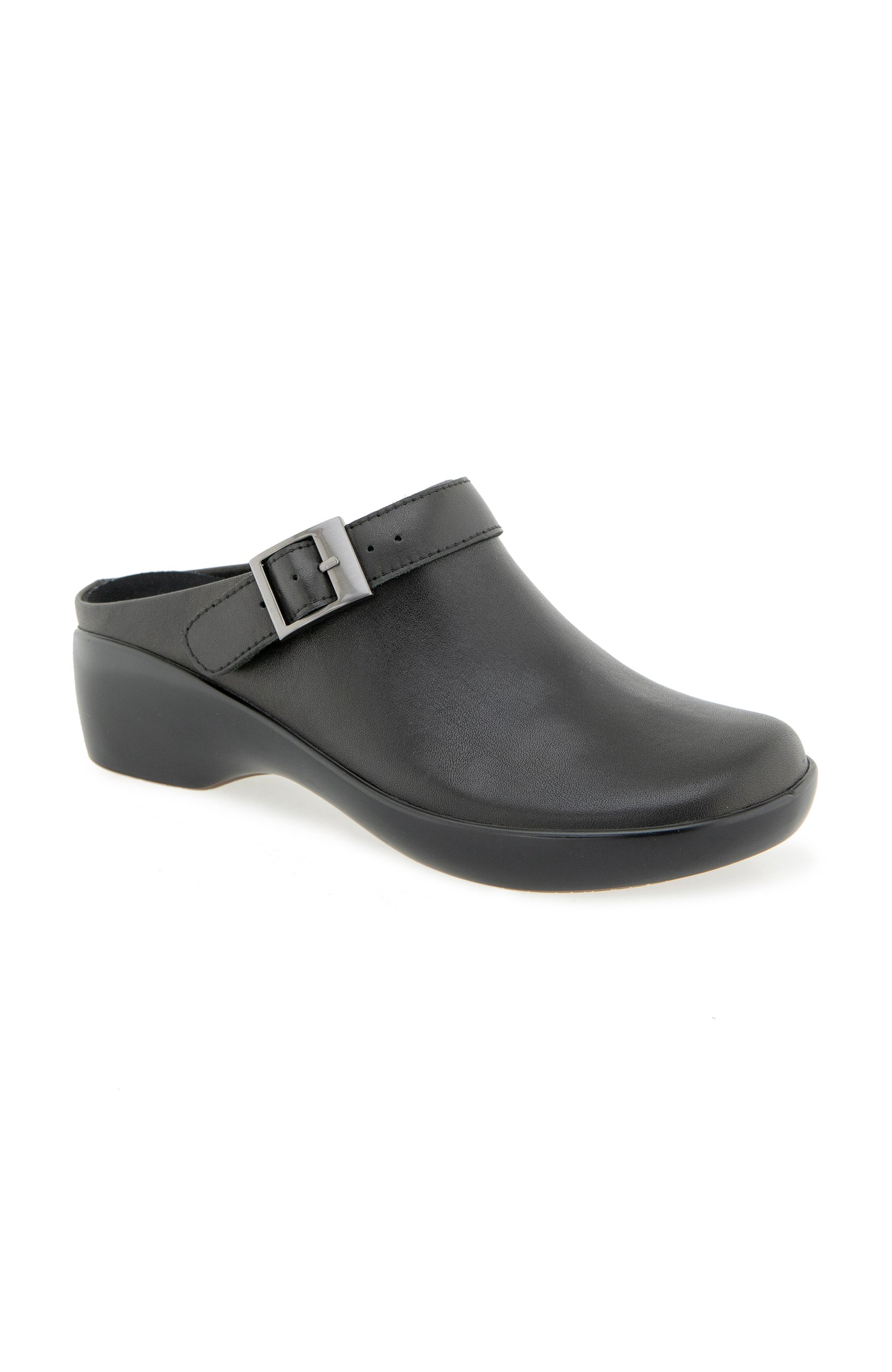 Clarice Clog - Black Leather