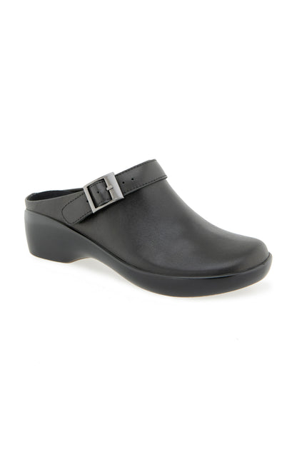Clarice Clog - Black Leather