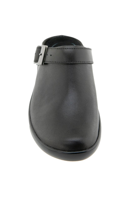 Clarice Clog - Black Leather