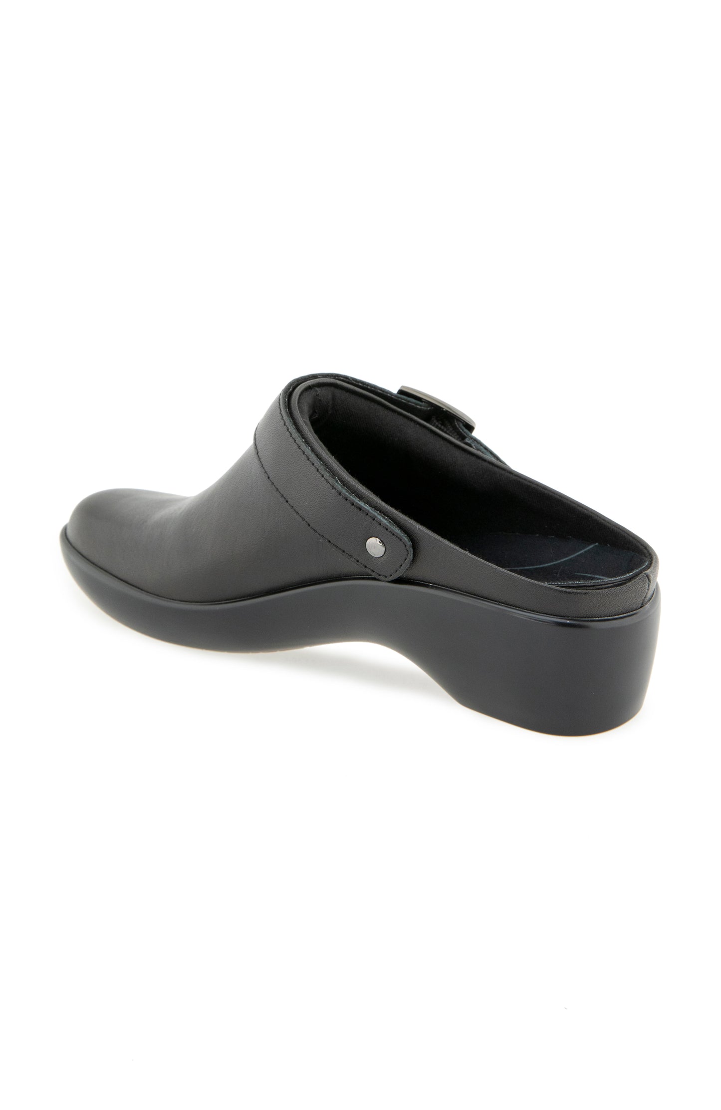 Clarice Clog - Black Leather