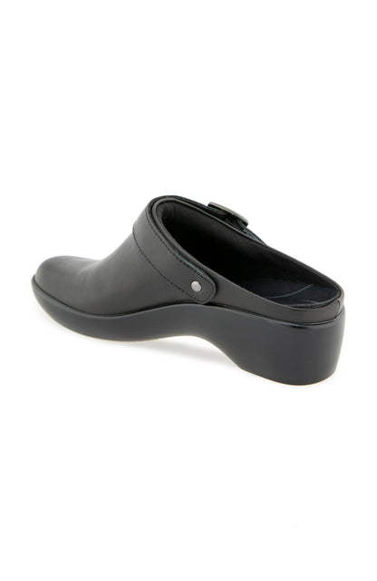 Clarice Clog - Black Leather