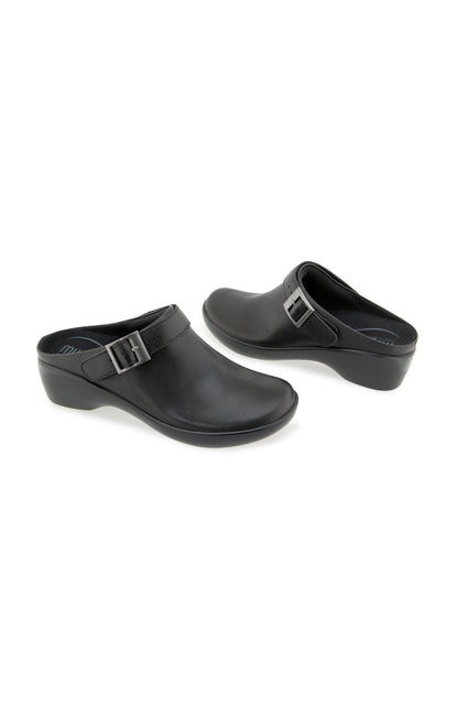 Clarice Clog - Black Leather