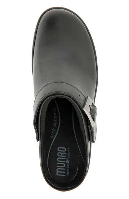 Clarice Clog - Black Leather