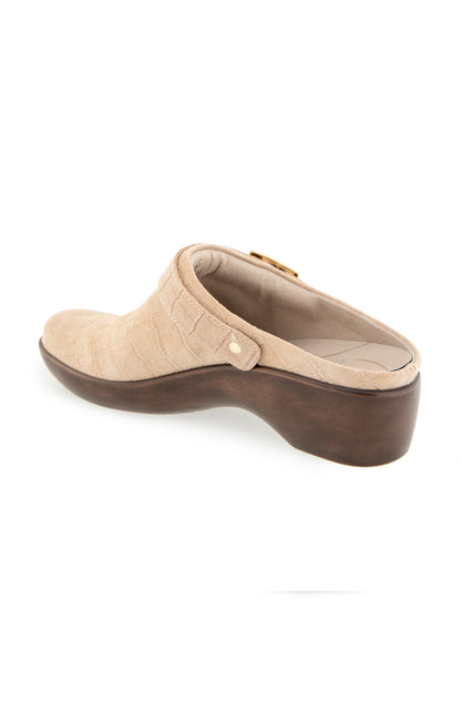 Clarice Clog - Tan Suede