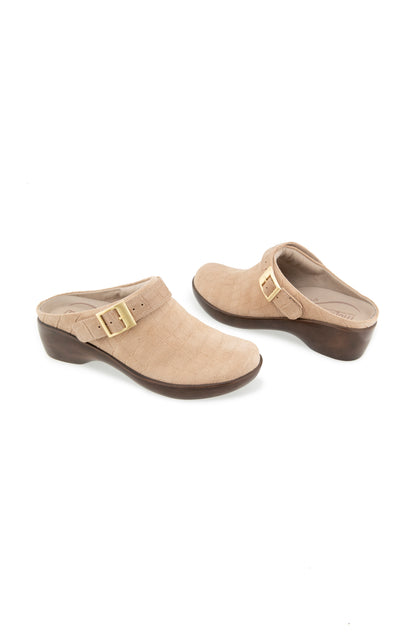 Clarice Clog - Tan Suede
