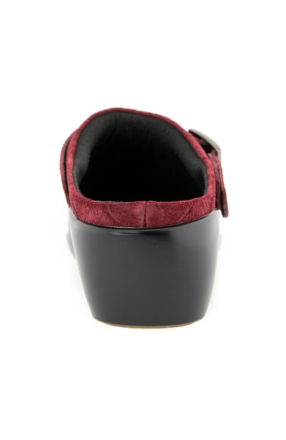 Clarice Clog - Wine Suede