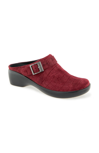 Clarice Clog - Wine Suede