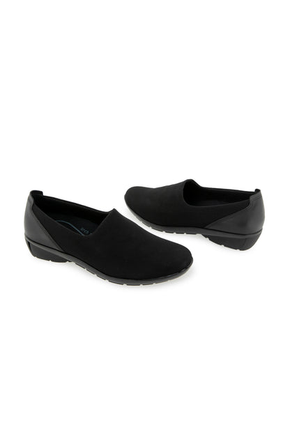 Jules Slip On - Black Stretch