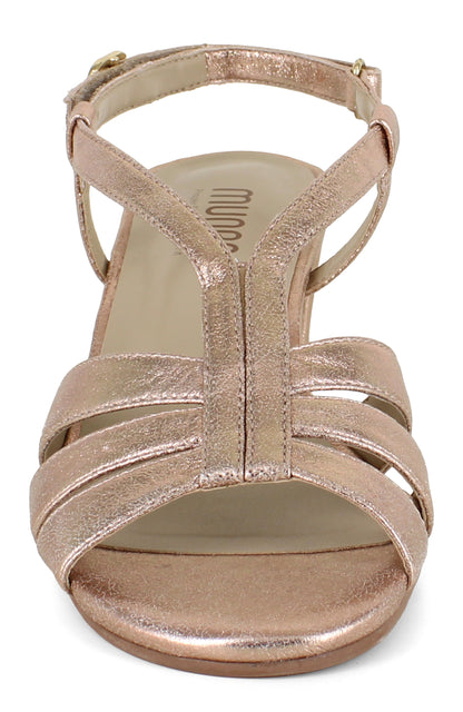 Luna Heel - Rose Gold Leather