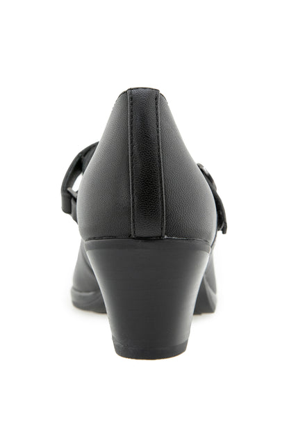 Rita Pump - Black Leather