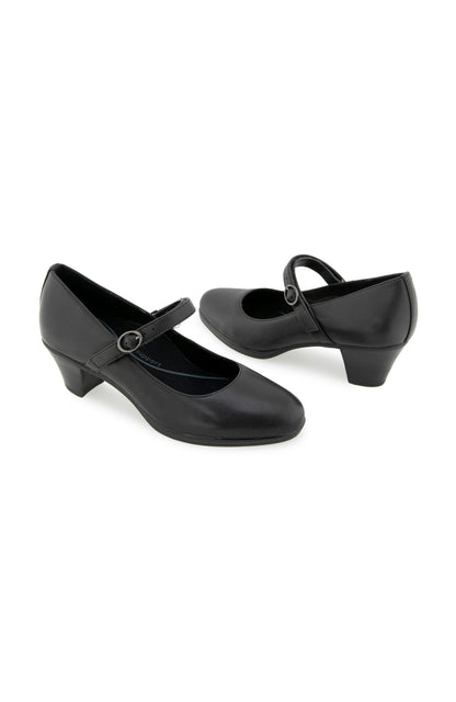 Rita Pump - Black Leather