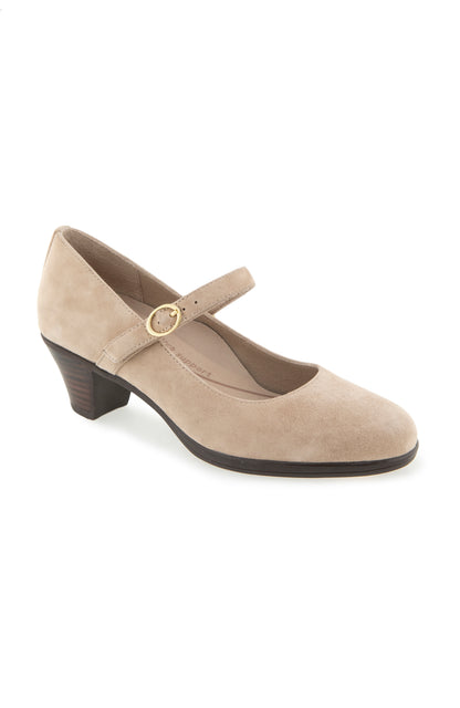 Rita Pump - Taupe Suede