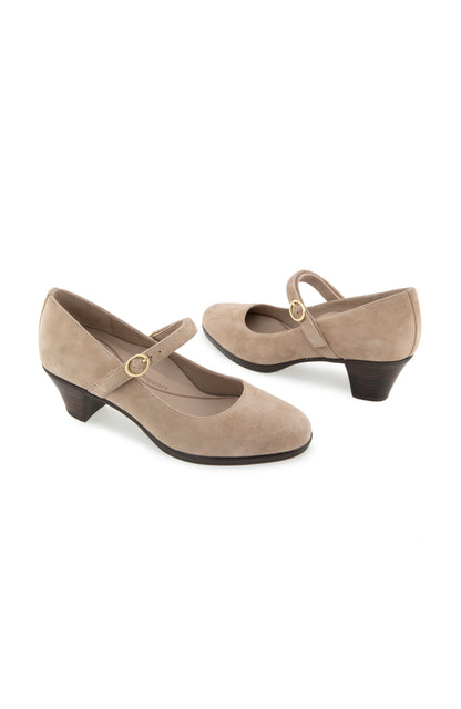 Rita Pump - Taupe Suede
