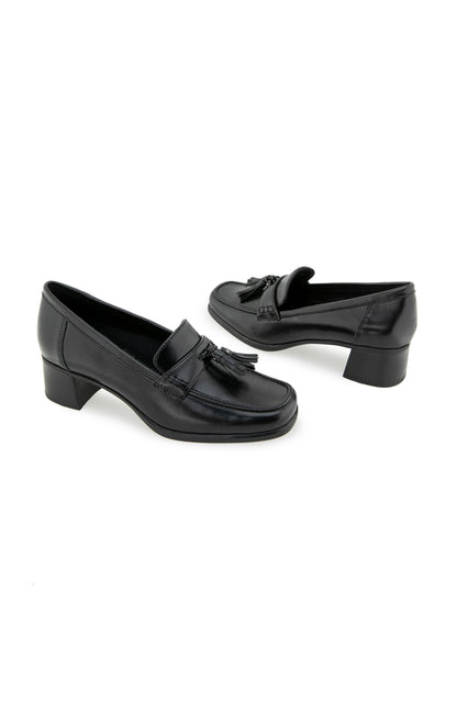 Skarlet Pump - Black Leather