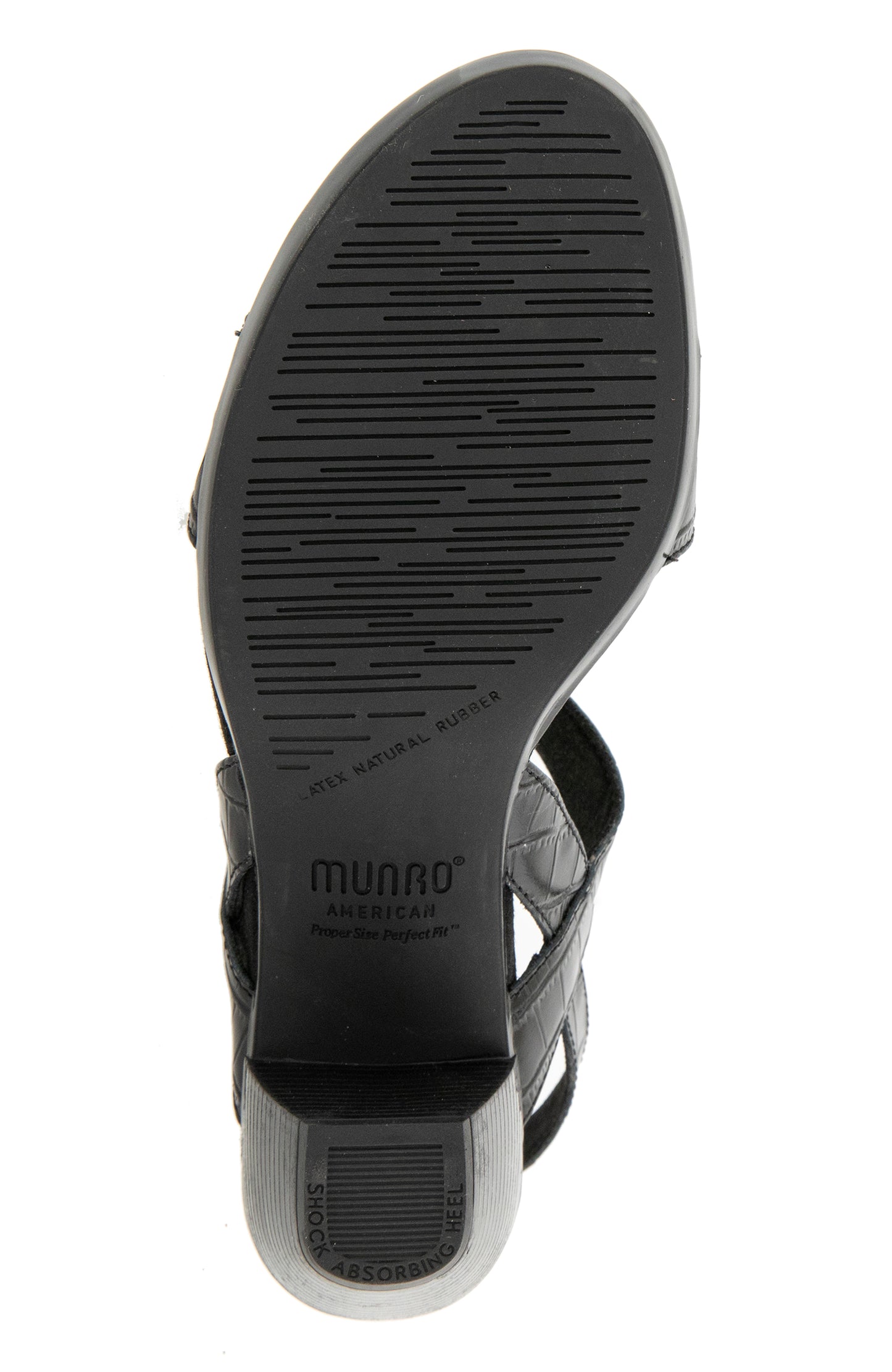 Willow Sandal - Black Leather Croco