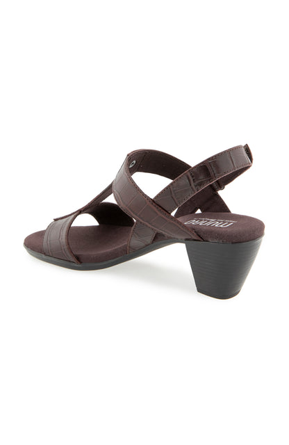 Willow Sandal - Dark Chocolate Croco