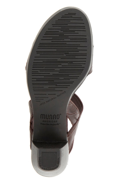 Willow Sandal - Dark Chocolate Croco