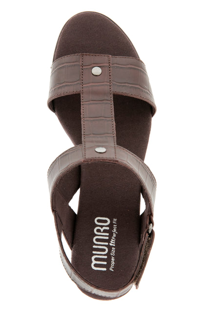 Willow Sandal - Dark Chocolate Croco