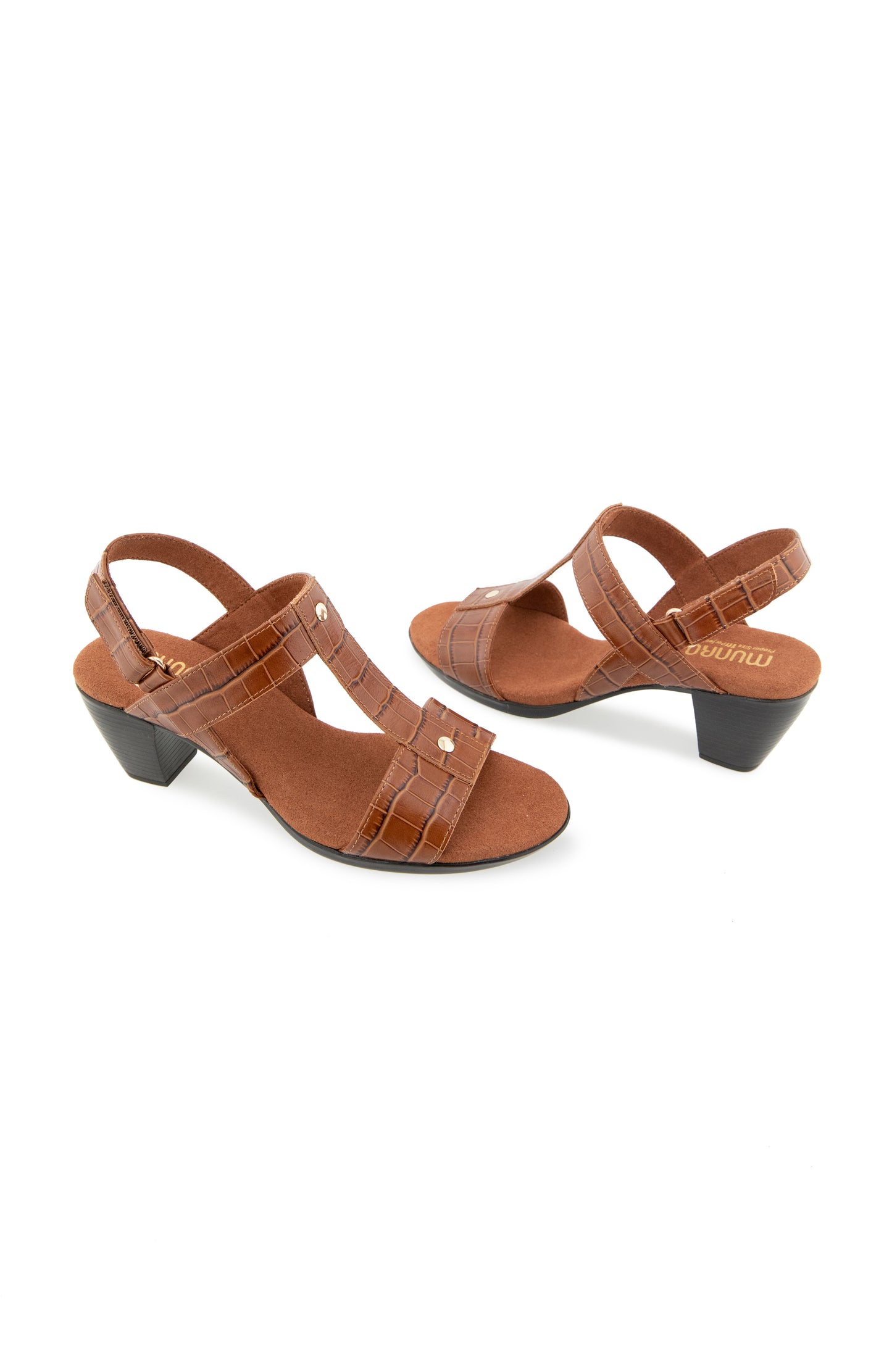 Willow Sandal - Tan Leather Croco