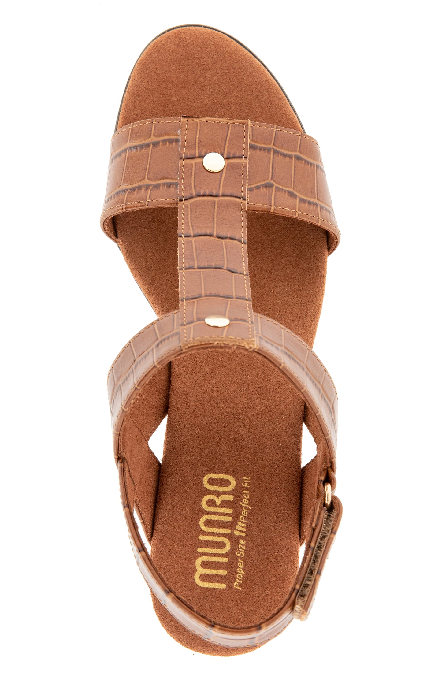 Willow Sandal - Tan Leather Croco