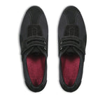 JOLIET SPORTY SHOE IN GOAT SUEDE AND FABRIC IN BLACK - Top View