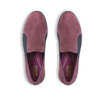 CLAY STEP IN WITH RUBBER OUTSOLE IN WINE SUEDE-top view